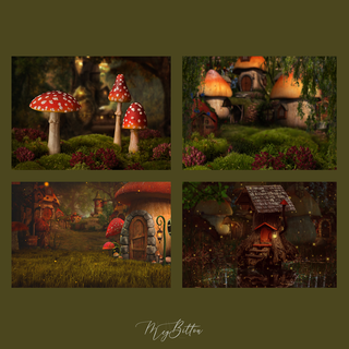 Fairy village wallpaper