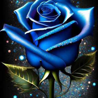 Blue rose sparkles wallpaper