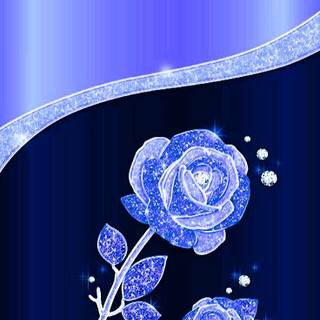 Blue rose sparkles wallpaper