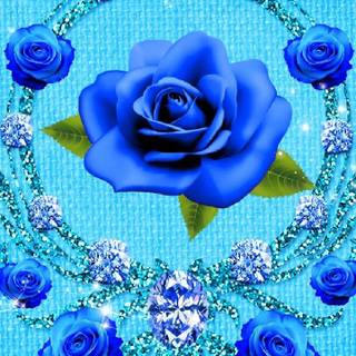 Blue rose sparkles wallpaper