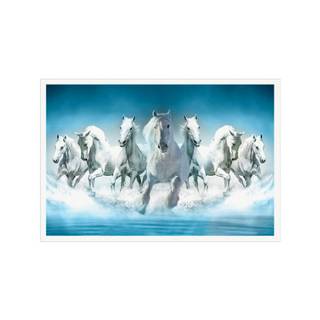 Seven white horses wallpaper