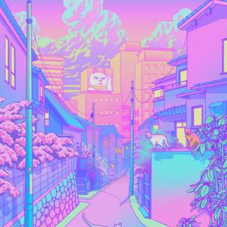 Pastel lofi wallpaper