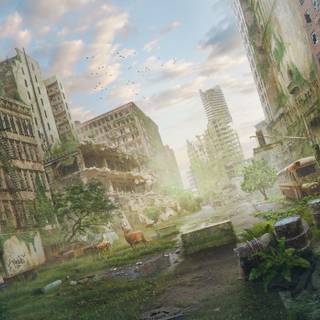 Post apocalyptic city wallpaper