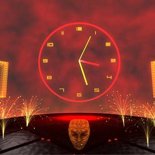 3D clock wallpaper