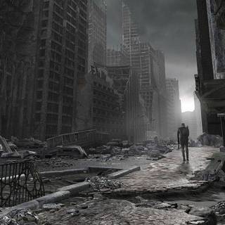 Post apocalyptic city wallpaper
