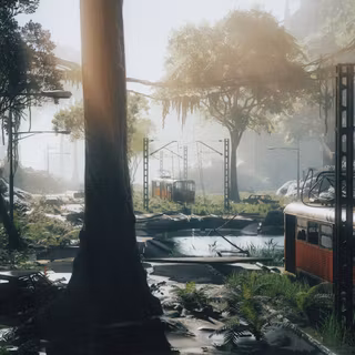 Post apocalyptic city wallpaper