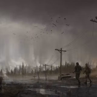 Post apocalyptic city wallpaper