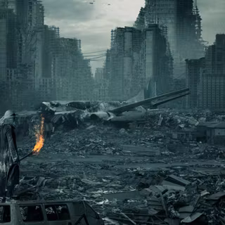 Post apocalyptic city wallpaper