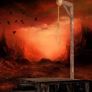 Hanging rope wallpaper