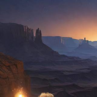 Desert night sky wallpaper