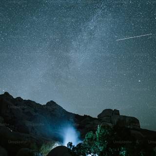 Desert night sky wallpaper