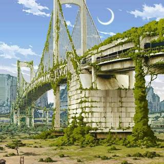 Post apocalyptic city wallpaper