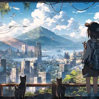 Post apocalyptic city wallpaper