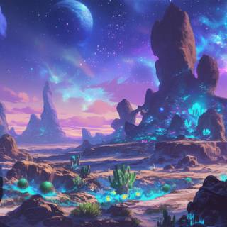 Desert night sky wallpaper