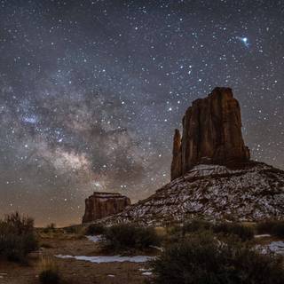 Desert night sky wallpaper