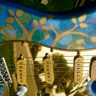 Fender Stratocaster blue wallpaper