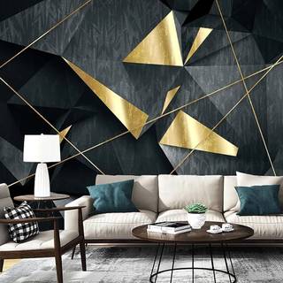 Black and gold abstract wallpaper