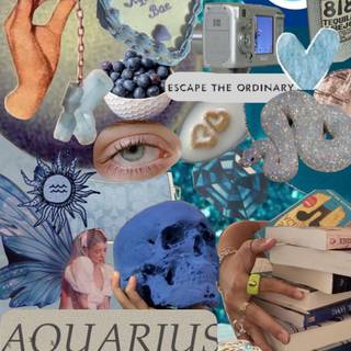 Aquarius collage wallpaper