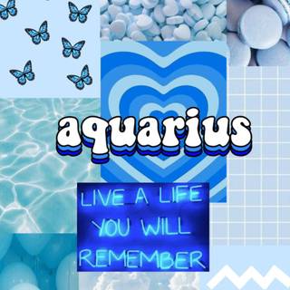 Aquarius collage wallpaper