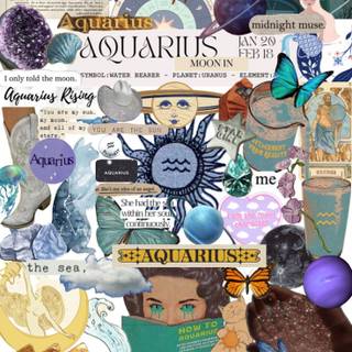 Aquarius collage wallpaper