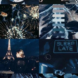 Aquarius collage wallpaper