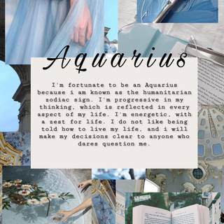 Aquarius collage wallpaper