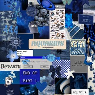 Aquarius collage wallpaper