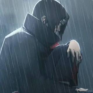 Itachi in rain wallpaper
