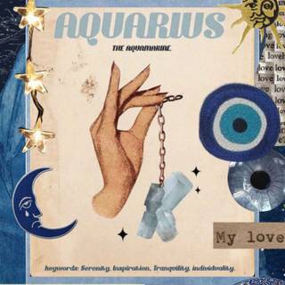 Aquarius collage wallpaper