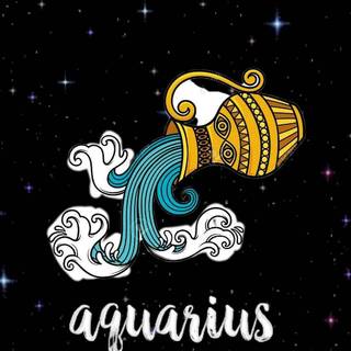 Aquarius collage wallpaper