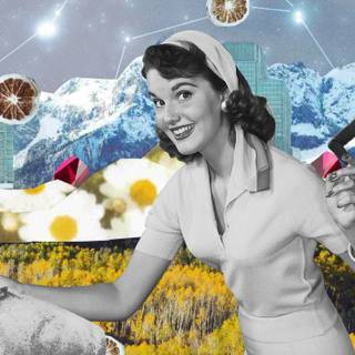 Aquarius collage wallpaper