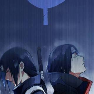 Itachi in rain wallpaper