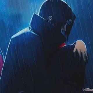 Itachi in rain wallpaper