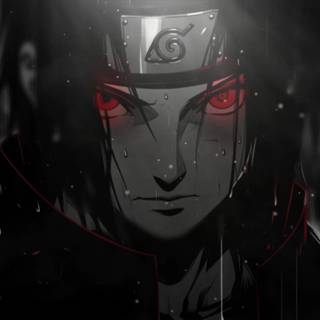 Itachi in rain wallpaper
