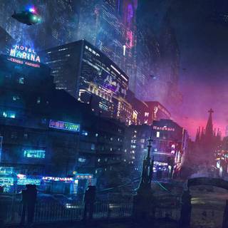 Techno City wallpaper