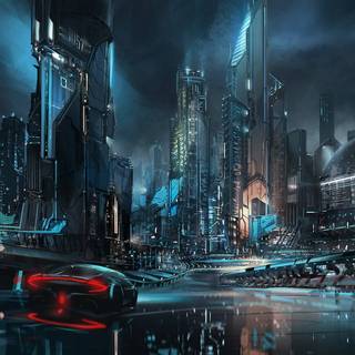 Techno City wallpaper