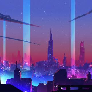 Techno City wallpaper