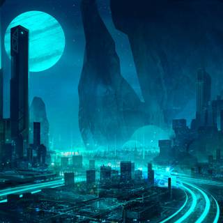 Techno City wallpaper