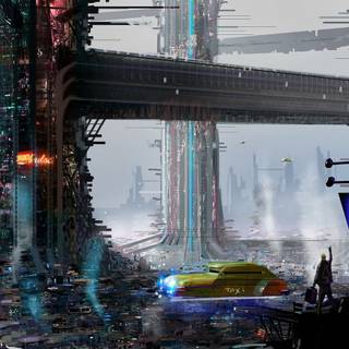 Techno City wallpaper