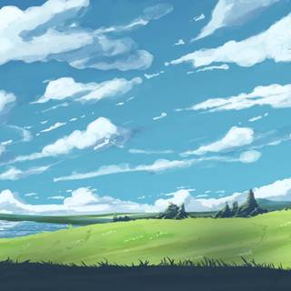 Anime landscape PC wallpaper