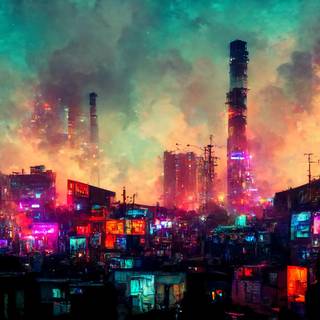 Techno City wallpaper