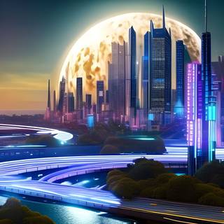 Techno City wallpaper