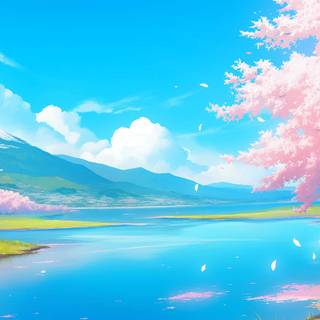Anime landscape PC wallpaper