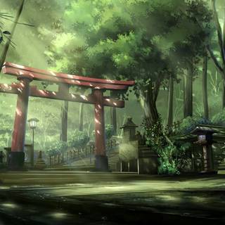 Anime landscape PC wallpaper