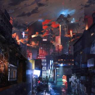 Techno City wallpaper