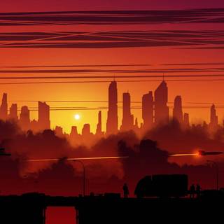 Techno City wallpaper