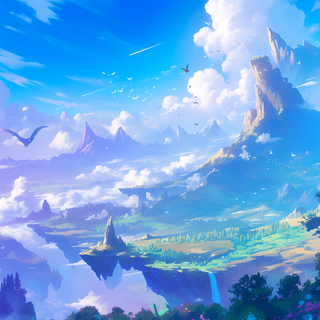Anime landscape PC wallpaper