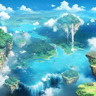 Anime landscape PC wallpaper