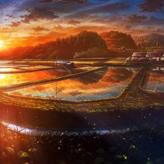 Anime landscape PC wallpaper