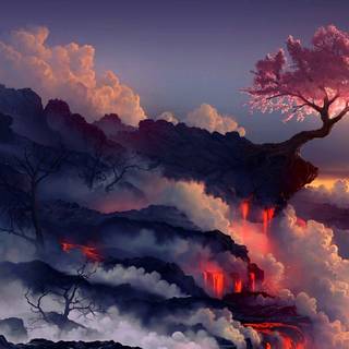 Anime landscape PC wallpaper